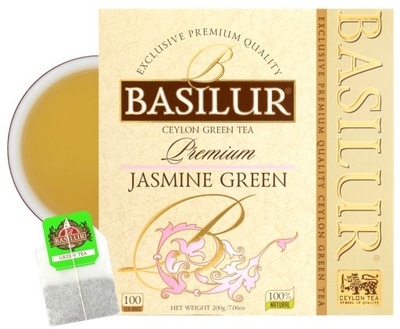 Basilur JASMINE GREEN zielona herbata JAŚMINOWA Ceylon - 100 TOREBEK