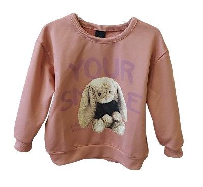 Bluza dresowa ATUT króliczek różowa 104