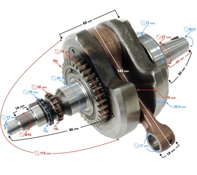 SHAFT CRANKSHAFT VOGE  