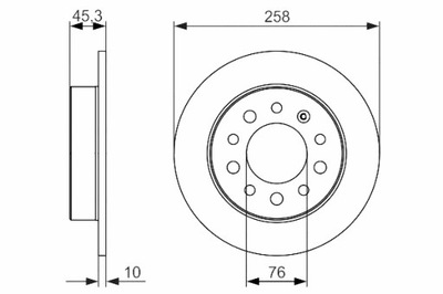 BOSCH DISCOS DE FRENADO 2SZT. PARTE TRASERA HYUNDAI CUPÉ II 1.6 2.0 2.7  