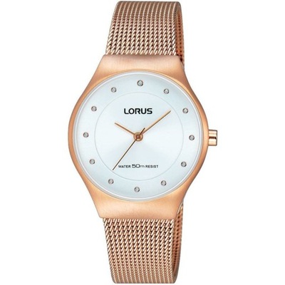 Zegarek Lorus z bransoletką mesh w różowym złocie