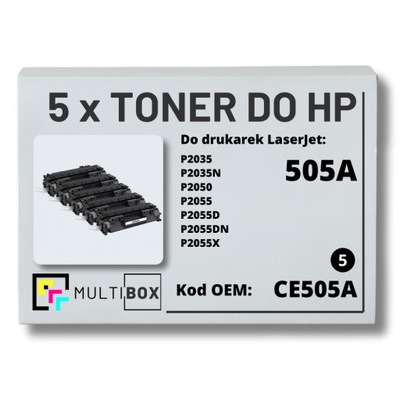 5-pak Multibox Toner CE505A do HP LaserJet P2055D