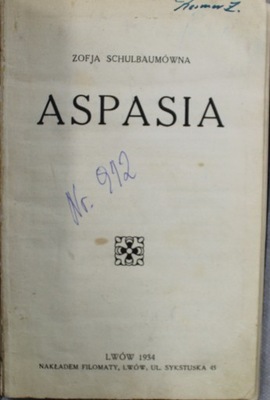 Zofja Schulbaumówna - Aspasia 1934r