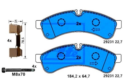 Ate тормозные колодки тормозные iveco daily iv daily line dai фото №1