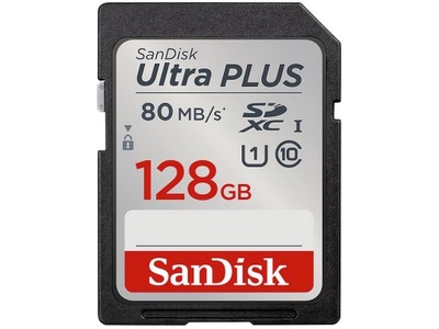 Karta pamięci SanDisk Ultra PLUS 128GB U1 C10 SDXC