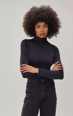 NASTY GAL CROP TOP CZARNY WIĄZANY Z TYŁU 38 YFU