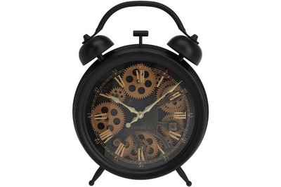 Zegar ścienny budzik 27 cm Retro czarny
