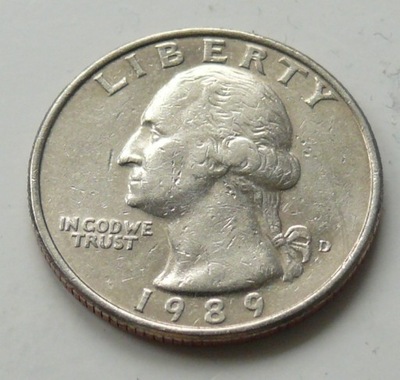 USA - 25 CENTÓW QUARTER DOLLAR LIBERTY 1989 r. D (1)