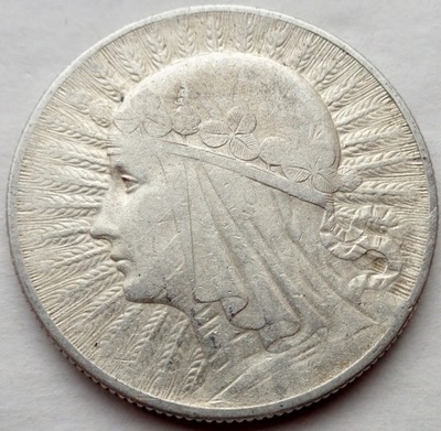 POLSKA - II RP : 5 złotych - Głowa Kobiety - 1932 bz - srebro