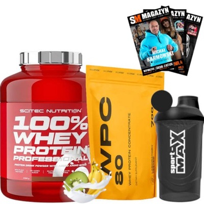 SCITEC 100% WHEY PROTEIN PROFESSIONAL BIAŁKO AMINOKWASY SIŁA MASA 2350g