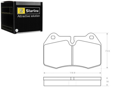 ZAPATAS DE FRENADO BMW 725 728I 730I 735I 740 JUEGO STARLINE  