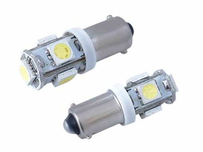 Żarówka VISION T4W BA9s 12V 5x 5050 SMD LED, biała, 2 szt.