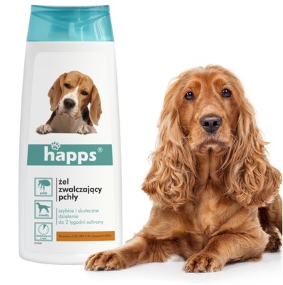 Happs żel myjący zwalczający pchły i pasożyty do mycia legowisk dla psa