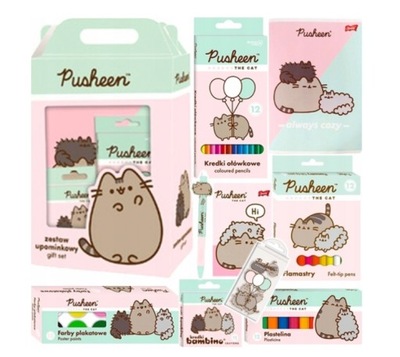 ZESTAW PRZYBORÓW SZKOLNYCH BAMBINO PUSHEEN PUSZIN WYPRAWKA DO SZKOŁY