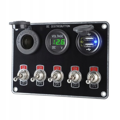 GANG SWITCH PANEL WATERPROOF DOUBLE USB MULTI  