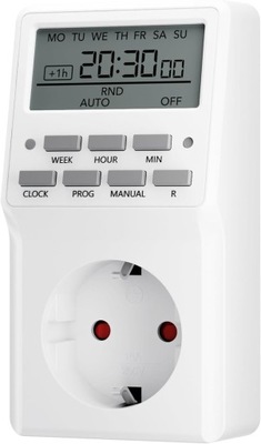 Programator czasowy HBN 3680W 16A 20 programów LCD timer gniazdko