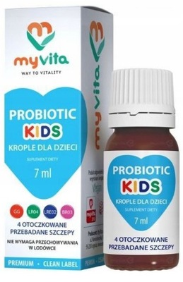 MyVita Probiotic KIDS krople 7ml Probiotyk dla dzieci w kroplach 2 mld CFU*