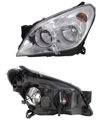 Фара лампа передняя opel astra h 3 хром l/p фото №1