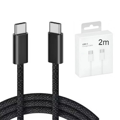 Kabel USB-C do USB-C Typ-C PD 60W szybkie ładowanie nylonowy oplot 2m 200cm
