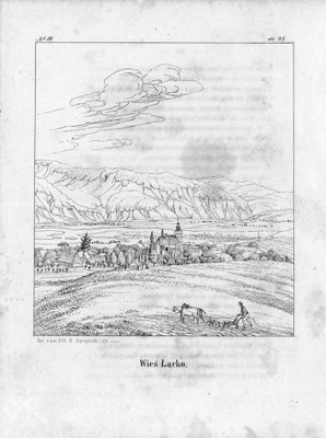 litografia 1860 M. Stęczyński: Łącko p. Nowy Sącz