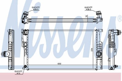 RADUADOR DE AGUA NISSENS 60815  