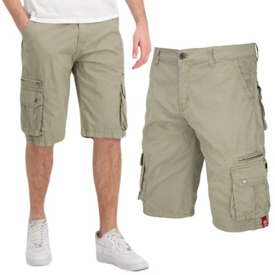 Spodenki Alpha Industries Short 136250 Piaskowe 32