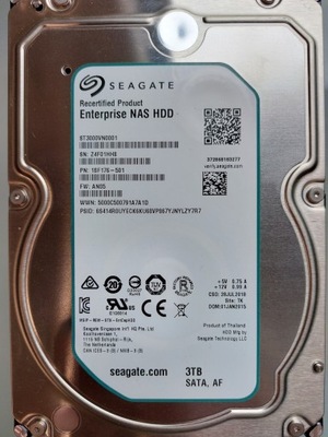 Dysk serwerowy Seagate Enterprise 3 TB 3.5'' SATA III ST3000VN0001