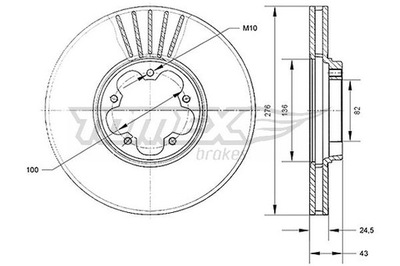 DISCOS DE FRENADO TOMEX BRAKES TX 70-75  