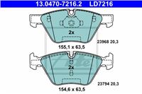 ATE КОЛОДКИ ТОРМОЗНЫЕ ПЕРЕДНЯЯ CERAMIC BMW 3 E90 05-1 BMW 3 E90