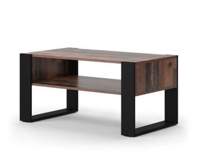 STOLIK KAWOWY Z PÓŁKĄ DO SALONU NOWOCZESNY LOFT