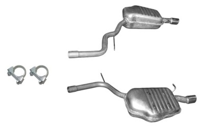 AUDI A4 B6 1.8 20V ТУРБИНЫ (2000-2004) ГЛУШИТЕЛЬ КОНЕЧНЫЙ ЛЕВЫЙ + ПРАВАЯ