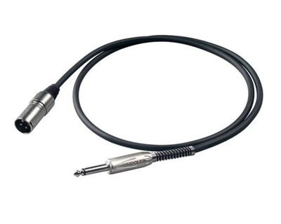 Kabel PROEL mikrofonowy mono jack - XLR M 1m