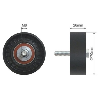 Ролик натяжителя ford courier escort fiesta focus galaxy ka puma mazda 121 фото №1