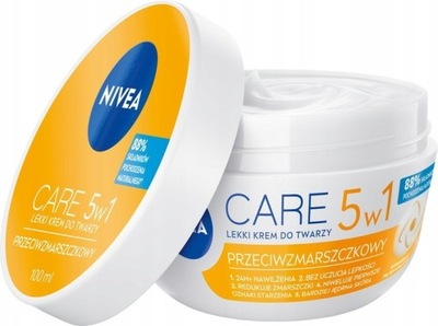 NIVEA CARE 5w1 LEKKI PRZECIWZMARSZCZKOWY KREM DO TWARZY 100ml