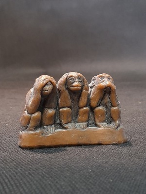 Woskowa figurka Trzy Małpki 5cm