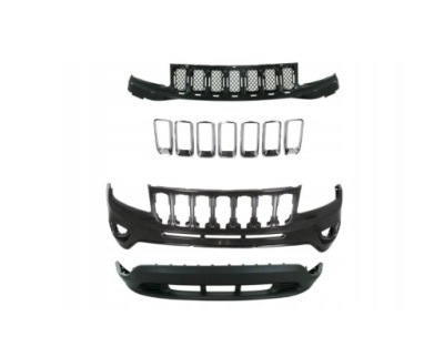 Jeep compass pk 11- бампер + решётка радиатора + хром 7 szt +спойлер фото №1