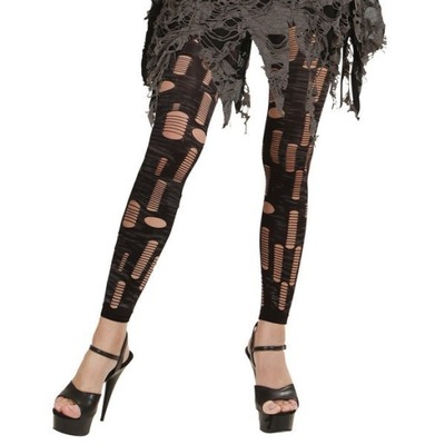 LEGINSY ZOMBIE CZARNE HALLOWEEN XL