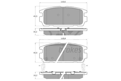 TOMEX BRAKES КОЛОДКИ ТОРМОЗНЫЕ HYUNDAI TERRACAN 01-06 ЗАД