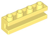 LEGO 2653 PROWADNICA 1x4 żółta jasna NOWA (2g)