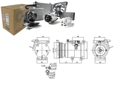 COMPRESOR DE ACONDICIONADOR HYUNDAI SANTA FE II 2.2D 03.06-12.12 NISSENS  