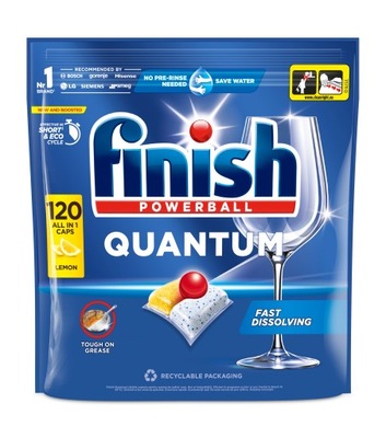 Finish Quantum All in 1 kapsle do myčky nádobí Lemon Sparkle 120 ks