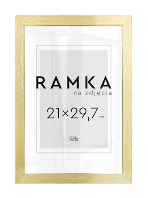 Ramka na zdjęcie A4 21x29,7 cm Złota Rama 29,7x21