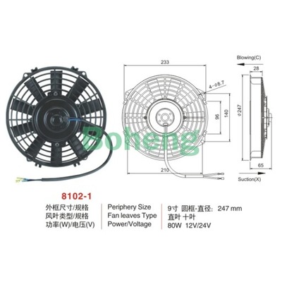 VENTILADOR ELEKTRONICZNY DE REFRIGERACIÓN KLIMATYZAT  