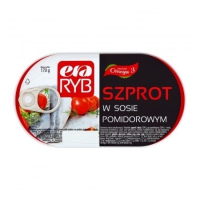 ERA RYB SZPROT W SOSIE POMIDOROWYM 170G