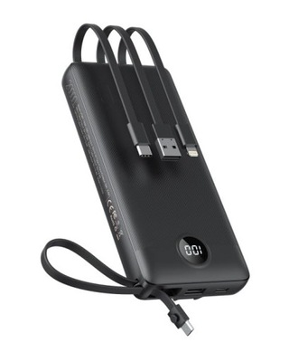 VEEKTOMX Power Bank z Wbudowanymi Kablami 20000mAh Powerbank USB C 2.4A