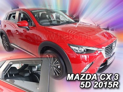 DEFLECTORES VENTANAS MAZDA CX-3 CX3 2015- HEKO DELANTERO/TRASERO  