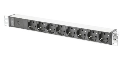 Listwa zasilająca DIGITUS PDU 19'' RACK 8xSchuko kabel 2m 1xC14 16A