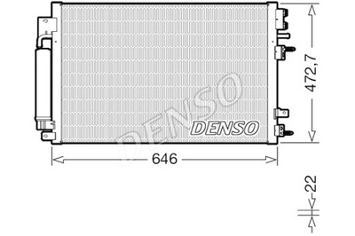 DENSO CONDENSADOR DE ACONDICIONADOR Z OSUSZACZEM CHRYSLER LANCI  