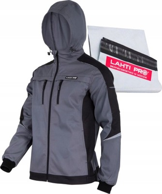 LAHTI PRO BLUZA РАБОЧАЯ ЗАЩИТНАЯ Z KAPTUREM СЕРАЯ SOFTSHELL L4041802 R. M