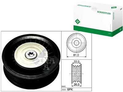 Schaeffler ina 532 0678 10 ролик направляющая / направляющая, ремень клиновой зубчатый фото №1